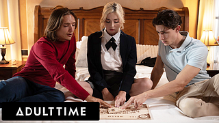 ADULT TIME Stepbrothers 3 Way Prank Naive Virgin Lexi Lore With A Spirit Board! DOUBLE CREAMPIE